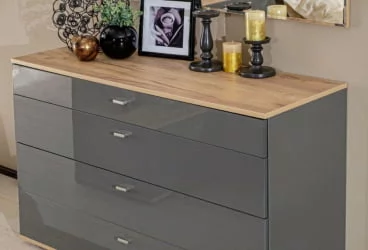 Комод 1200 с 4 ящиками Фиджи ЛД 659.050.000 Дуб Золотой Антрацит