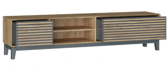 Тумба под ТВ Бард ЛД 453.010.000 Дуб Золотой/Оникс Серый