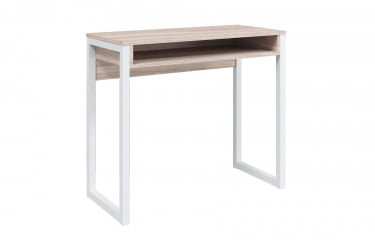 Письменный стол Леонардо, ясень шимо светлый/белый