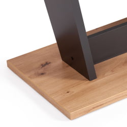 Стол обеденный FOX раздвижной ЛДСП, 68.6x110-145x75 см, Дуб артисан/Графит