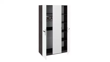 Шкаф комбинированный (с 3 дверями) Фьюжн ТД-260.07.43 Белый глянец Венге Линум