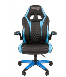 Кресло геймерское CHAIRMAN GAME 15 Черный Голубой