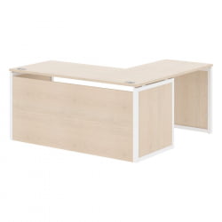 Стол письменный угловой левый КСТЕН-КП КСКПCТ 1615Х Л Бук Тиара Белый / XTEN-QP XQPCT 1615H L