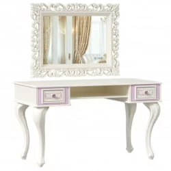 Стол письменный с зеркалом Маркиза 05 Алебастр