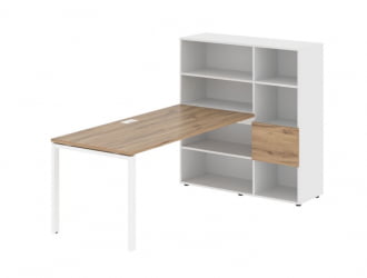 Рабочая станция ЕДИС ЕУРСТ 1217 Дуб Денвер светлый Белый Белый / EDIS EURST