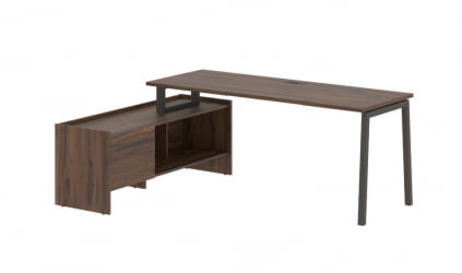 Стол с тумбой ЕДИС ЕЛCТ 19614 Дуб Денвер темный Мокко / EDIS ELCT