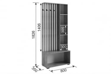 Прихожая Бери MPR-021 Дуб крафт золотой/белое дерево