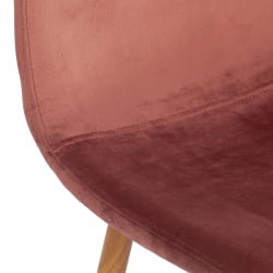 Стул BREEZE (mod. 4724) вельвет/металл, 44 х 53 х 87 см, Coral (коралловый) HLR44 / натуральный