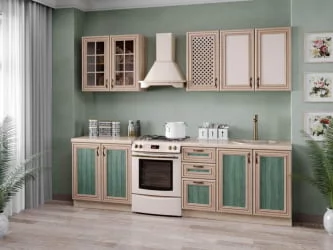 Столешница 3000 радиус левый Кантри ЛД 290.030.000 Сономе эйч светлая