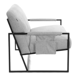 Диван Charli LUX/Чарли Люкс велюр/букле, VT shape silver