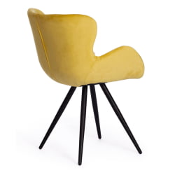 Кресло BOEING ( mod. 9120) / 1 шт. в упаковке металл/вельвет, 42x58x84.5x47см, желтый (HLR 40)/черный