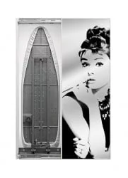 Настенный шкаф для гостиной Iron Slim Print (правый, купе) Венге