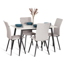 Мягкий стул La Rousse NEW, ткань рогожка, серый/черный, 3M 16/2, 45x55x93 см