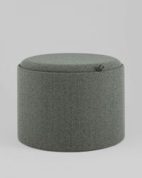 Пуф с ящиком Хюгге Л букле темно-серый / L