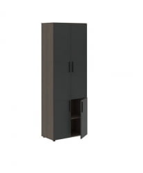 Шкаф с глухими средними и малыми дверьми VELION VHCS 80.3 Яшма черный Дуб Сильвер