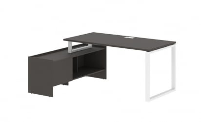 Стол с тумбой EDIS EQCT 17814 Мокко Белый