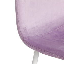 Мягкий стул BREEZE (mod. 4724) вельвет/металл, 44 х 53 х 87 см, Light lavander (светло-лавандовый) HLR26 / белый