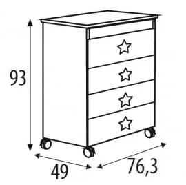 Комод Micuna Dolce Luce пеленальный B-1673 white