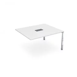 Стол системы БЭНЧ, переговорный, конечный GLOSS LINE НСПК-П.927 Белый Премиум