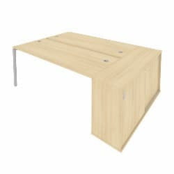 Рабочая станция с опорным шкафом-купе Метал Сйстем Б.РС-СШК-1.5 Акация/Серый / Metal System