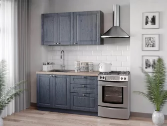 Тумба кухонная 600 Мокка ЛД 274.050.000.127 Черная Дуб фактурный антрацит