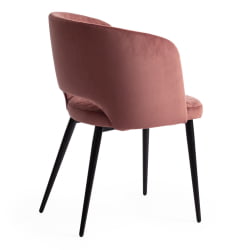 Кресло WIND (mod. 717) ткань/металл, 55х55х80 см, высота до сиденья 48 см, коралловый barkhat 15 /черный