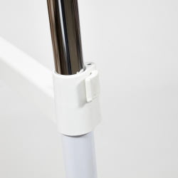 Вешалка с обувницей NY-3297 металл, 76-130*43*109-165см, хром/белый