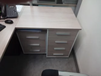 Тумба приставная Дека 9.05.08 Дуб Сантана светлый/Белый / Deka