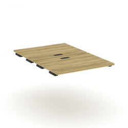 Двойной стол-приставка к двум опорным тумбам/шкафам CONCEPT CN.DSPR-005 Дуб Винченцо Черный