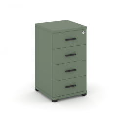 Тумба опорная/приставная с 4 ящиками CОНCЕПТ CН.ТУО-002 Б/В Кобо Черный / CONCEPT CN.TUO-002 B/W