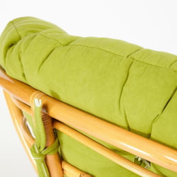 Кресло ПАПАСАН 23/01 В /с подушкой/ диаметр подушки 125 см, 115х101х104 см, Хоней (мед), флок Олива, 23 / PAPASAN W Honey