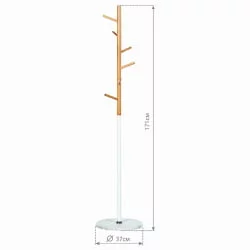 Вешалка-стойка BRABIX CR-1906 на мраморном диске Белый