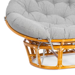 Диван MAMASAN/МАМАСАН 23/02 W /с подушкой/ 169х102х80 см, Pecan (орех), матрац 182х119 см, ткань серо-бежевая 3М 16/2