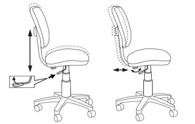Кресло детское Бюрократ CH-W204NX (пластик белый) Светло-голубой TW-55
