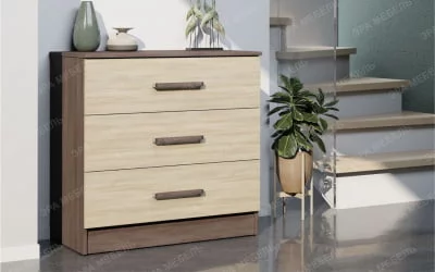 Комод в спальню Ясень шимо темный/Ясень шимо светлый