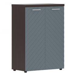 Шкаф с глухими средними дверьми и топом Torr LUX TLMC 85.1 Венге Магия Серо-голубой