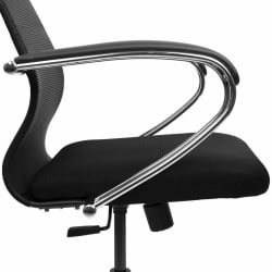 Кресло руководителя БРАБИКС ПРЕМИУМ Ултимате ЕКС-800 хром Черное / BRABIX PREMIUM Ultimate EX-800