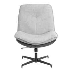 Кресло Космо велюр/букле (ХЙП)/экокожа, светло-серый/графит / Cosmo (HYP)/экокожа,