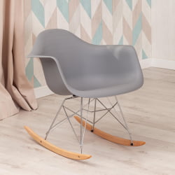 Кресло CINDY (mod. C1025A) пластик/металл/дерево, 65 х 61 х 74 см, серый 024 /натуральный
