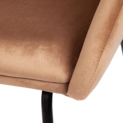 Кресло STAR (mod. CY-1919) вельвет/металл, 68 х 60 х 88 см , коричневый (HLR11)/черный