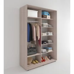 Шкаф-купе 2-х дверный Акцент-Лайт Д 2400х600 Ясень шимо светлый