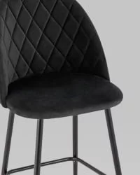 Стул барный Марсель Б велюр Черный