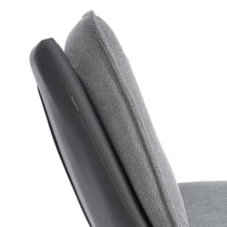 Кресло лаунж Космо велюр/букле/экокожа, ВТ шапе силвер/графит / Cosmo VT shape silver/графит