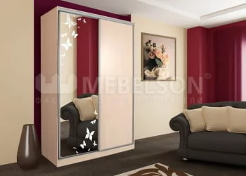 Шкаф-купе Гранд 1-600 бабочки Дуб млечный