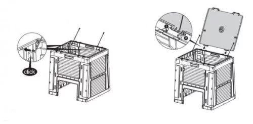 Компостеры E-COMPOSTER WITH BASE 470 L