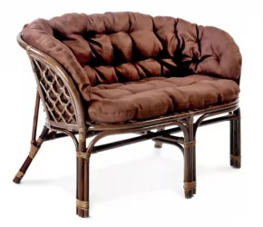 Диван Багама 2х местный, подушки светлые или коричневые полные Bahama8 натуральный