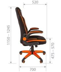 Кресло геймерское CХАИРМАН ДРАЙВ (ГАМЕ) 19 Серый-черный / CHAIRMAN (GAME)