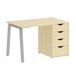 Стол письменный ХОМЕ ОФФИCЕ ВР.СП-3-118.4.А Клен/Серый металл / HOME OFFICE VR.SP-3-118.4.A