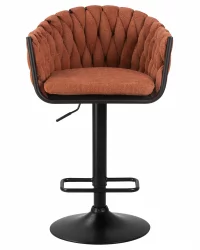 Стул барный ДОБРИН ЛЕОН Оранжевая ткань ЛАР 275-27 / DOBRIN LEON LAR
