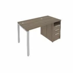 Рабочая станция с опорной тумбой Metal System Б.РС-СТП -1.1 Вяз/Серый